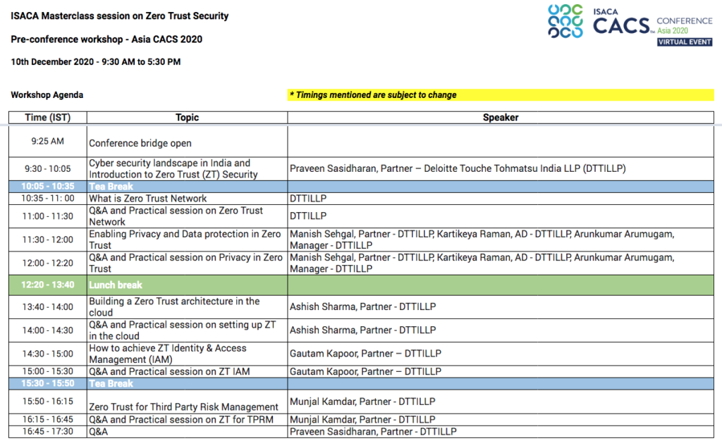 Zero Trust Architecture – ISACA Chennai Chapter